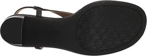 Lauren Ralph Lauren Women's Westcott II Tumbled Leather Sandals, Black, 9M