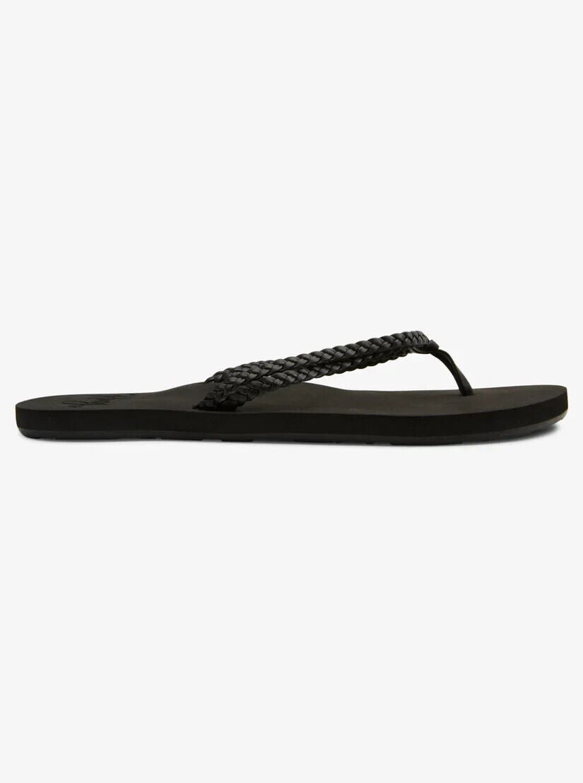 Roxy Women's Costas Flip Flops Sandals, Black, 11M