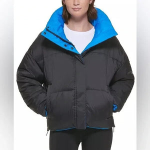 Calvin Klein Performance Reversible Oversized Zip-up Puffer Jacket Black/Blue, L