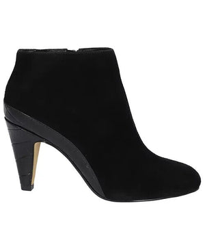 Bella Vita Women's Brennan Dress Booties, Black Kid Suede Leather, 9.5WW