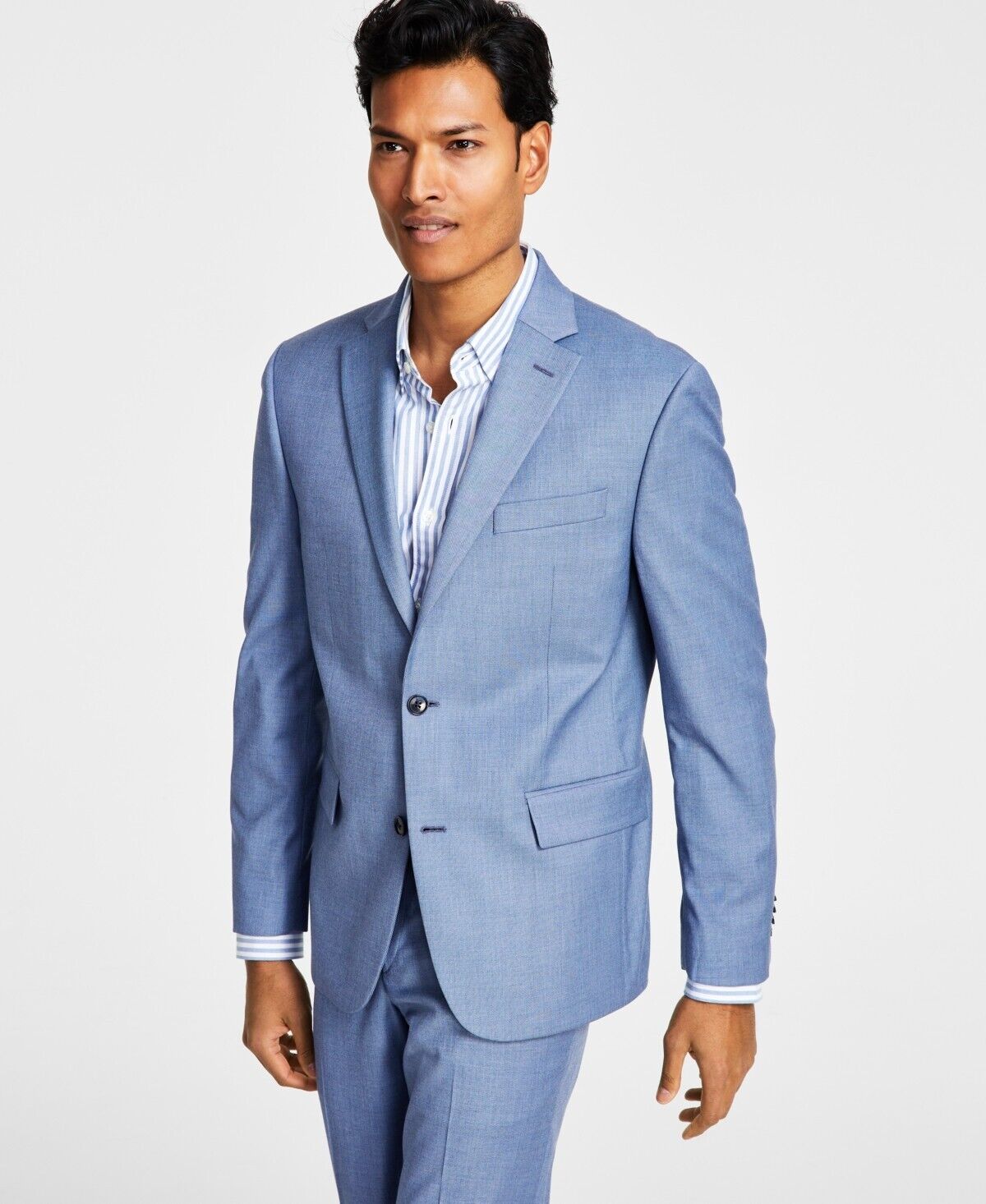 Ben Sherman Men's Skinny-Fit Suit Jacket, Blue Sharkskin, 38S