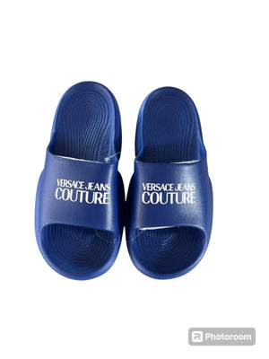 Versace Jeans Couture Logo Slippers-Blue-Size 11