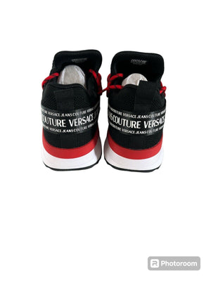 Versace Jeans Couture Dynamic Logo Sneakers-Black & Red-Size 10