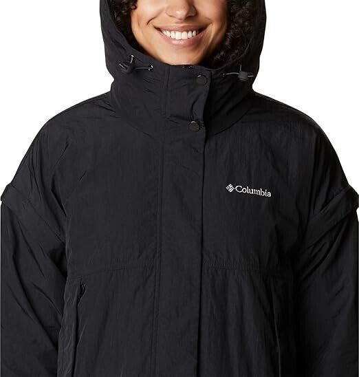 Columbia Women's Laurelwoods II Interchange Hooded Jacket, Black, S