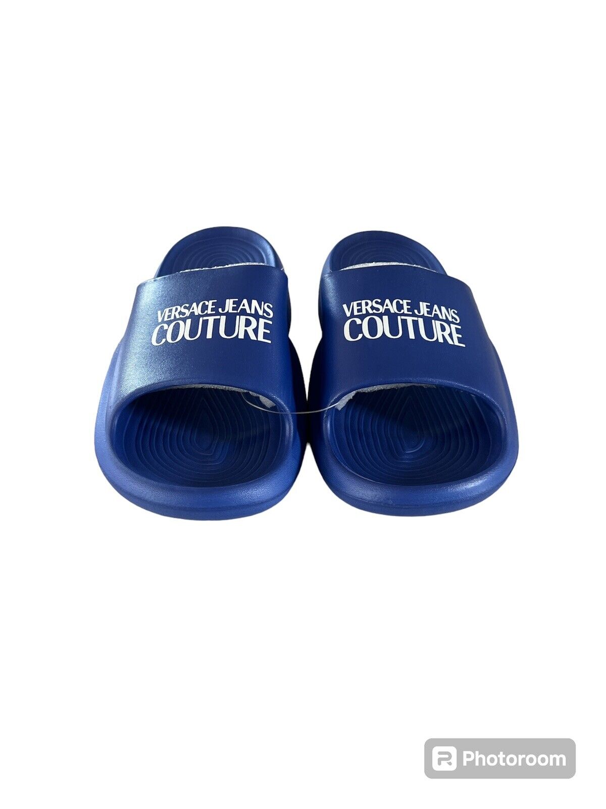 Versace Jeans Couture Logo Slippers-Blue-Size 7