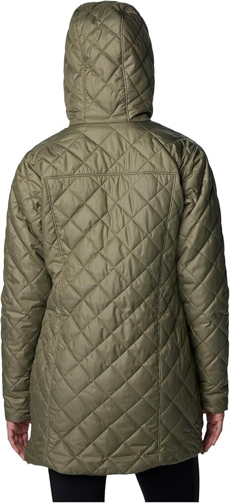 Columbia Women's Copper Crest Hooded Fleece-Lined Mid-Length Coat, Stone Green,S