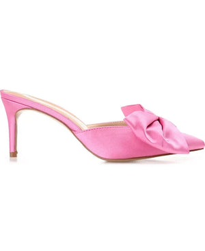 Journee Collection Women's Tiarra Bow Pump Heels, Pink, 7M