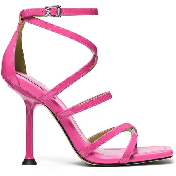 Michael Kors Womens Imani Strappy Dress Sandals, Cerise, 9.5M