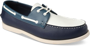 Club Room Men's Comfort Elliot Round Toe Lace-up Boat Shoes, Medium Blue, 7.5