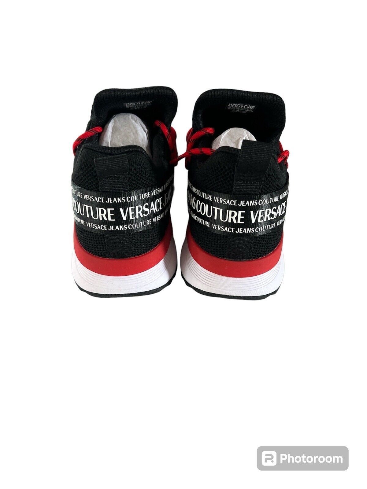 Versace Jeans Couture Dynamic Logo Sneakers-Black & Red-Size 9