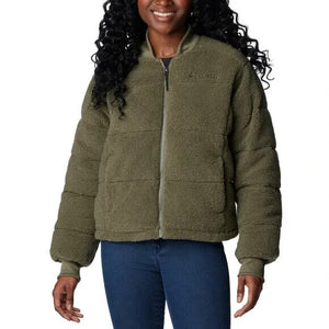 Columbia Women's Puffect Novelty Jacket, Stone Green, XXL