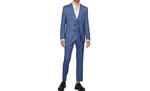 Boss H-Huge Slim Fit Suit, Blue, 36S