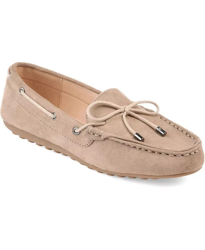 Journee Collection Women's Comfort Thatch Moccasin Loafer, Beige, 7M