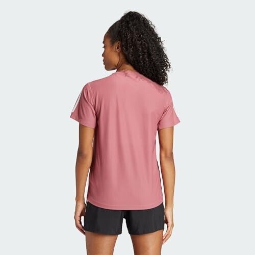 Adidas Women's Own the Run Short Sleeve T-Shirt, Preloved Crimson, XL