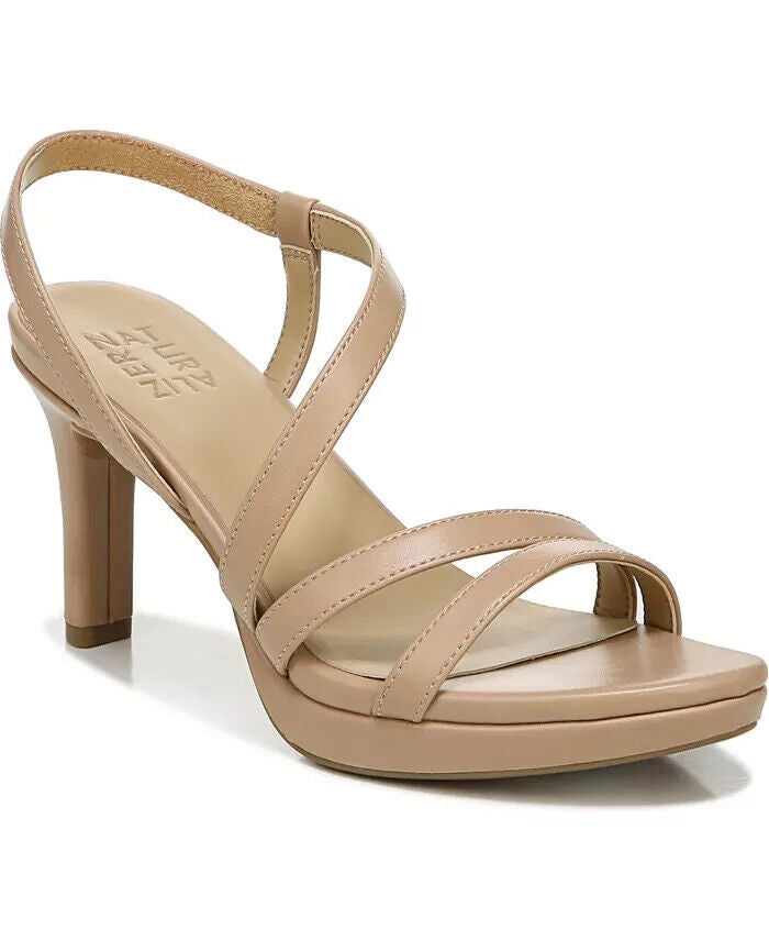 Naturalizer Brenta Strappy Dress Sandals, Creme Brulee Faux Leather, 6.5M