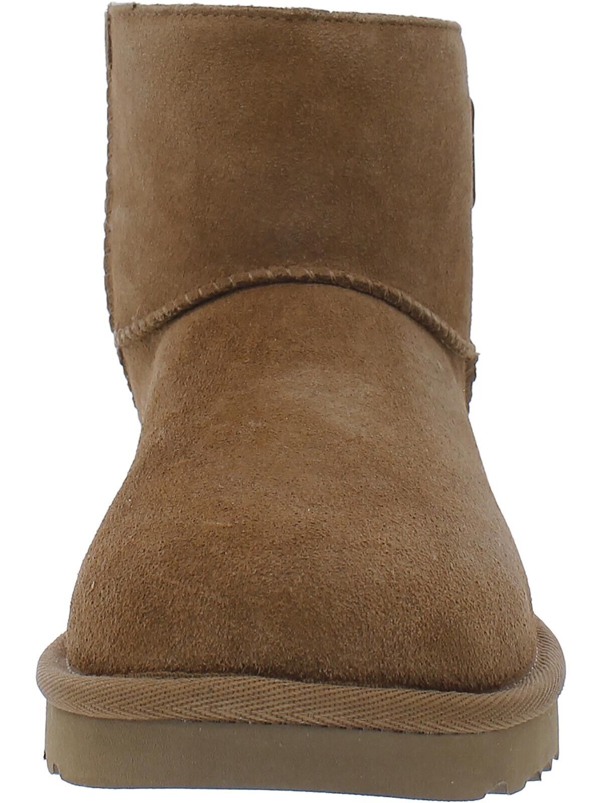 UGG Women's Bailey Logo Strap Suede Faux Fur Lined Winter Boots, Chestnut, 8M