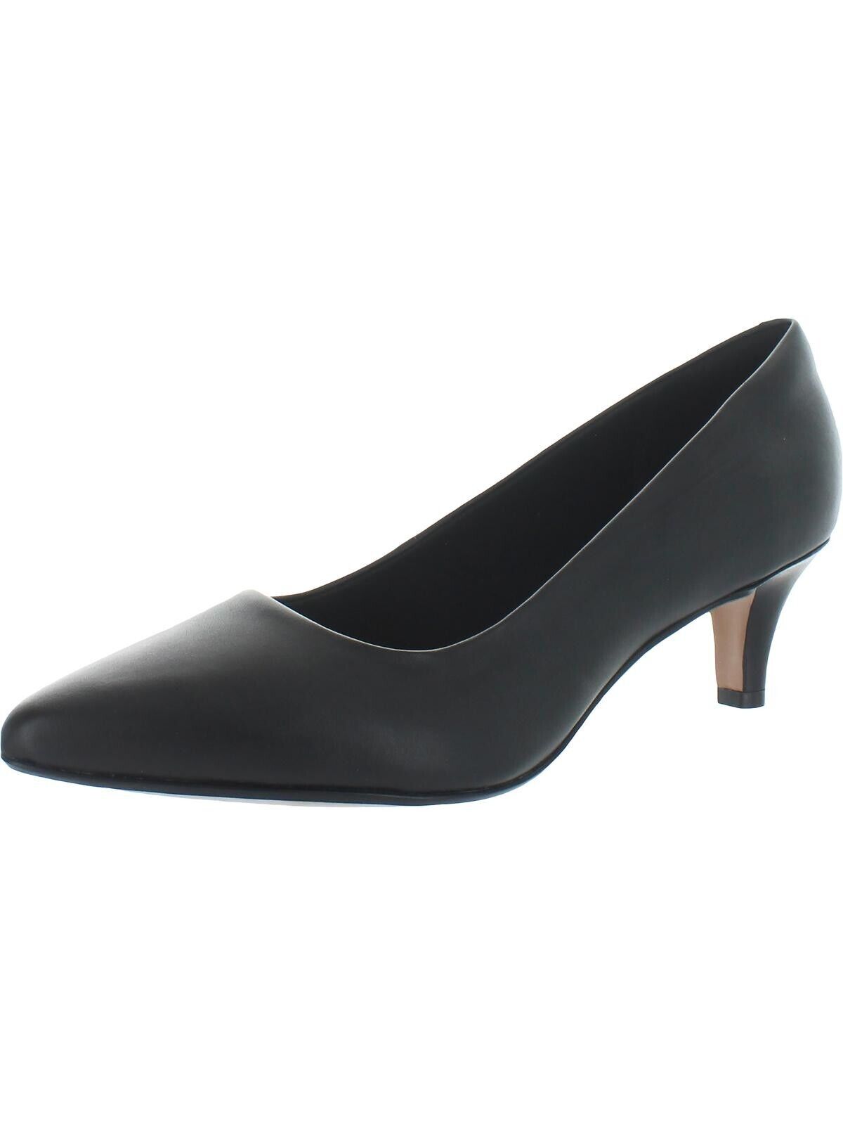 Clarks Women's Linvale Jerica Classic Ortholite Dress Pump, Black Leather, 6W