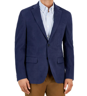 Tommy Hilfiger Men's Modern-Fit Corduroy Sport Coat Blue, 36R