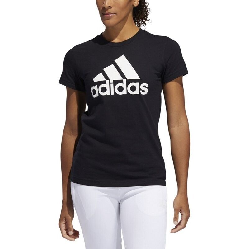 Adidas Women's Short-Sleeve Badge of Sport Tee, Black, Large