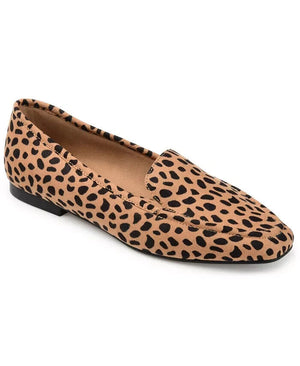 Journee Collection Women's Tullie Square Toe Loafers, Animal Print, 7.5 M