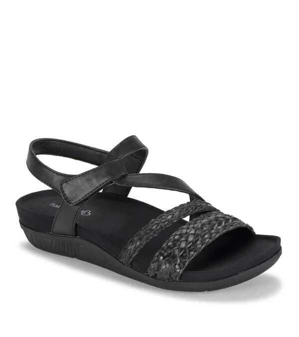 Baretraps Women's Jalen Asymmetrical Flat Sandals, Black, 8.5M