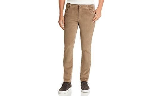 Canali Stretch Corduroy Pants, Light Brown, 50 IT / 33 US