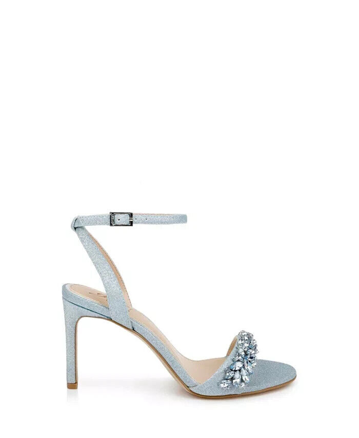 Jewel Badgley Mischka Women's Dallyce Stiletto Evening Sandals, Sky Blue, 6M