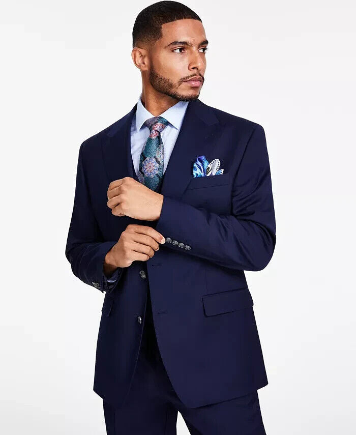 Tayion Collection Men's Classic-Fit Solid Suit Jacket, Dark Blue, 48L