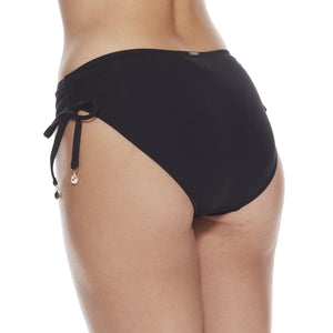 Anne Cole Ruched-Side Bikini Bottoms, Black, L