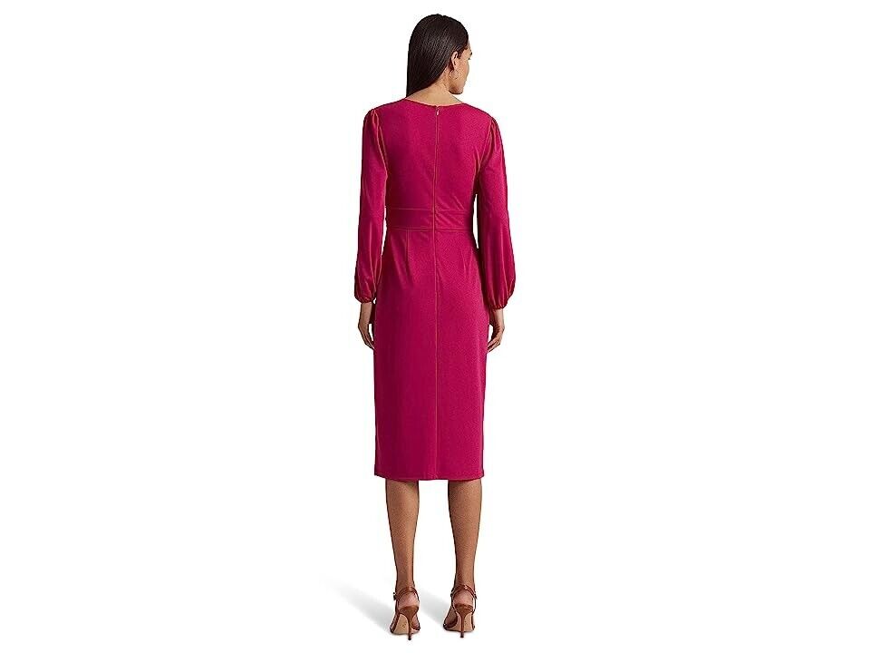 Ralph Lauren Women's Twist-Front Jersey Cut, Fuchsia Berry,  Size 14