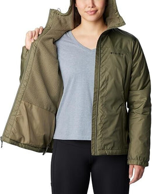 Columbia Women's Switchback Sherpa-Lined Jacket, Stone Green, M