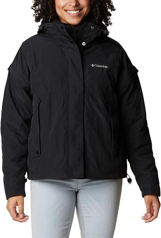 Columbia Women's Laurelwoods II Interchange Hooded Jacket, Black, S