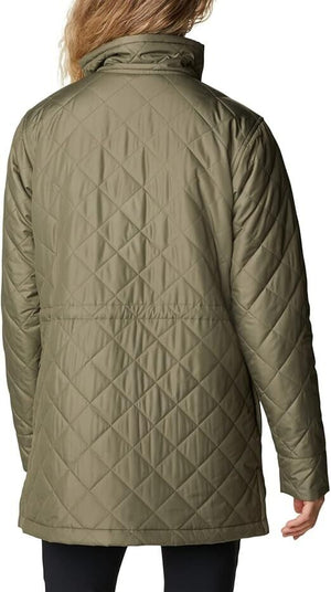 Columbia Women's Copper Crest Novelty Quilted Puffer Coat, Stone Green, XL