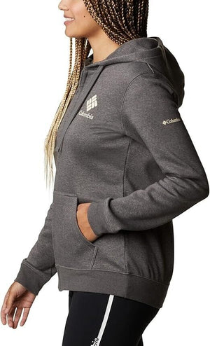 Columbia Women's Trek Graphic-Logo Full Zip Hoodie, Grey Heather, XL