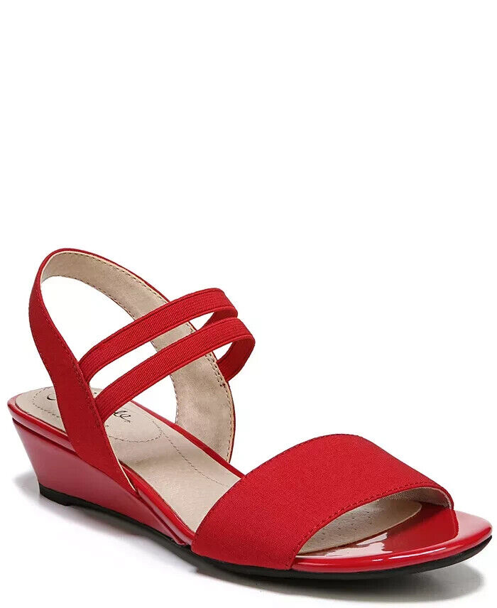 LifeStride Yolo Ankle Strap Sandals, Red, 5.5M