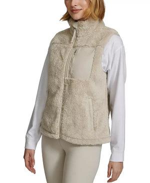 Calvin Klein Women's Sherpa Vest, Porcini, L