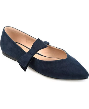 Journee Collection Women's Aizlynn Mary Jane Flats, Navy, 10M