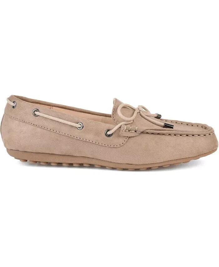 Journee Collection Women's Comfort Thatch Moccasin Loafer, Beige, 7M