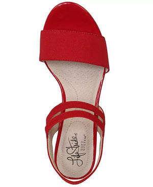 LifeStride Yolo Ankle Strap Sandals, Red, 5.5M