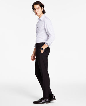 Calvin Klein Men's Slim-Fit Performance Dress Pants, Wine, 38x32