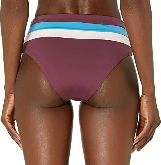 Bar III Colorblocked High-Waist Bikini Bottoms, Purple Multi, XL