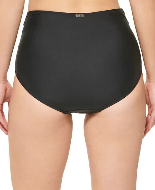 Calvin Klein High-Waist Cross-Over Tummy Control Biking Bottoms, Black, L