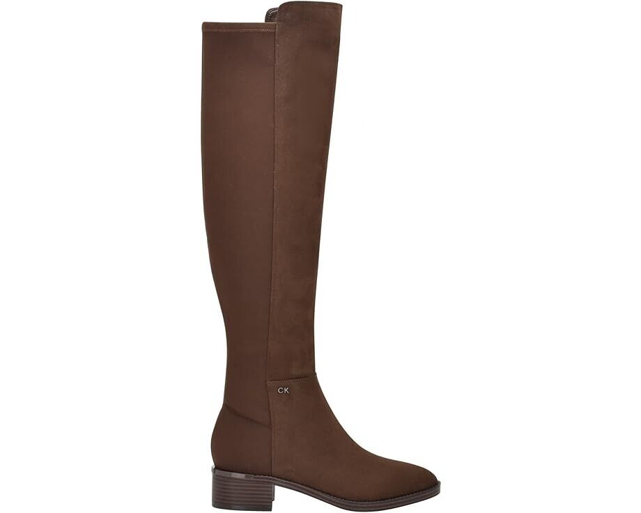 Calvin Klein Women's Deedee Over-the-Knee Boots, Medium Brown, 9M