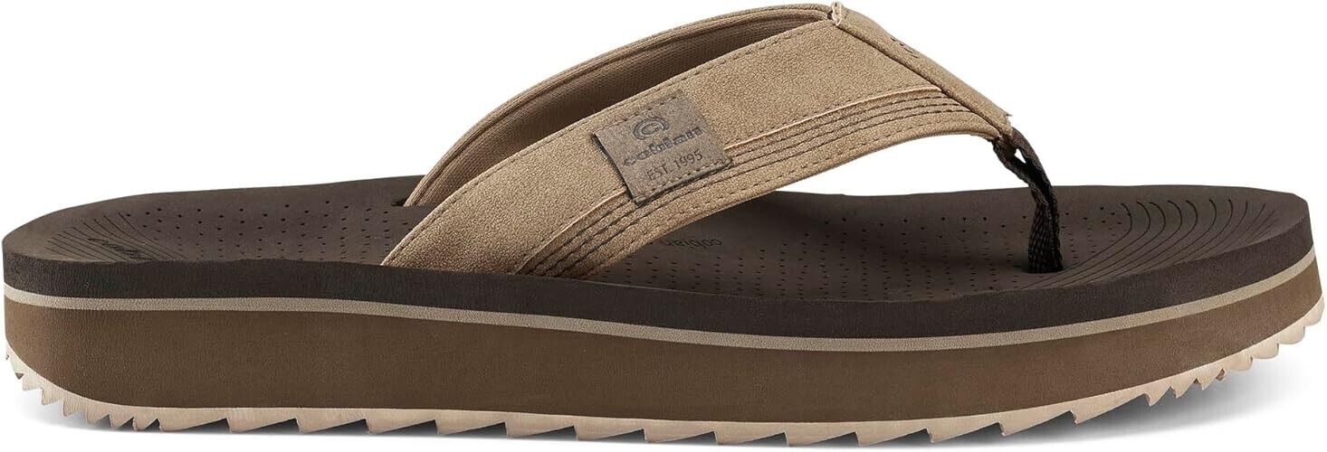 Cobian  Men's Roca Rise Flip Flop Sandals, Tan, 9