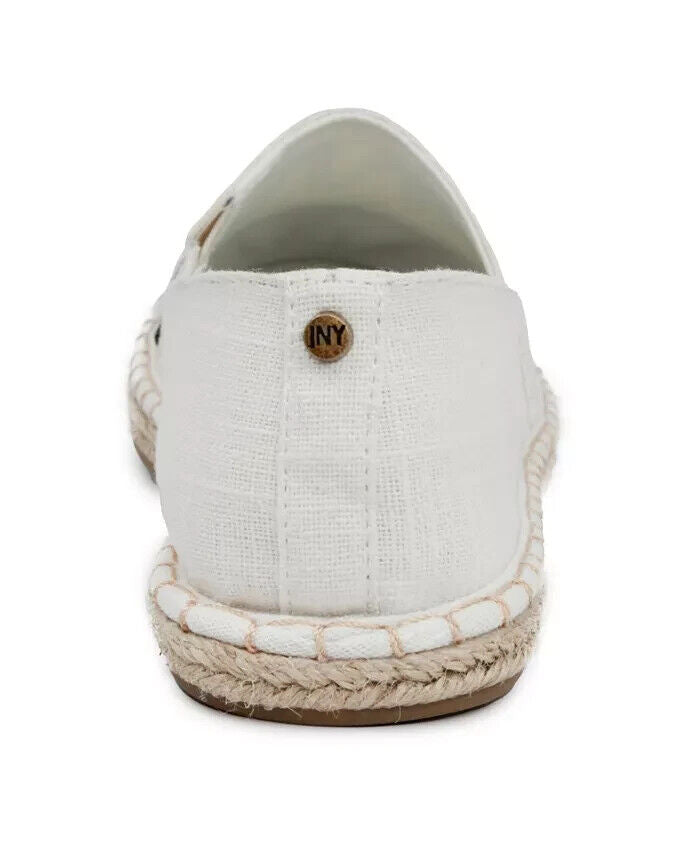 Jones New York Women's Stana Toe Cap Espadrille Flat, Off White Canvas, 7.5M