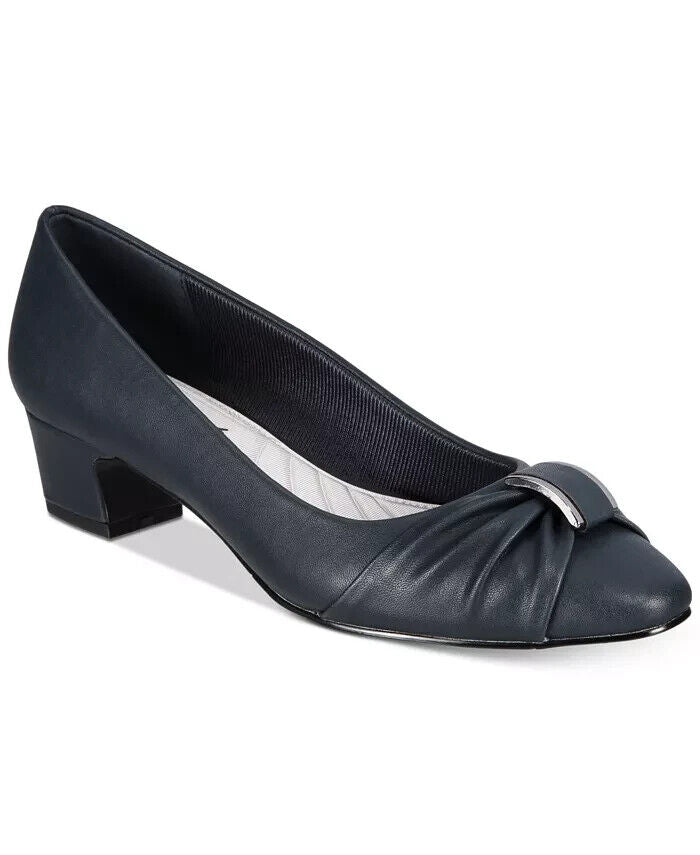 Easy Street Eloise Dress Comfort Pump Shoes, Navy Blue, 8.5N