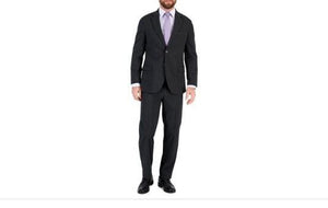 Nautica Men's Modern-Fit Bi-Stretch Suit, Grey Pinstripe, 38R