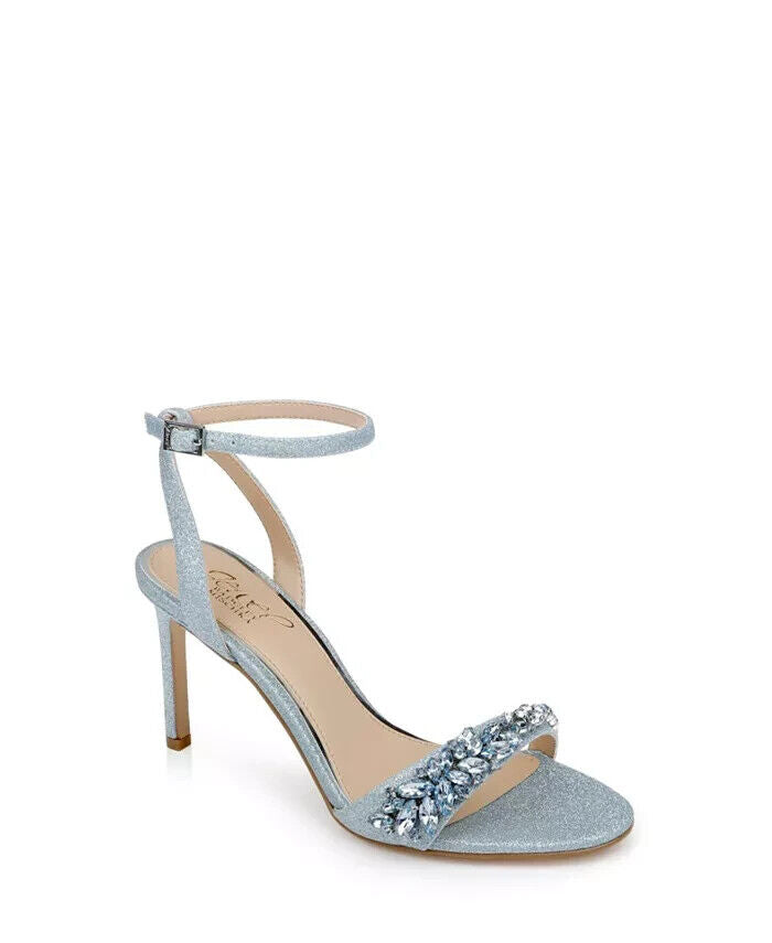 Jewel Badgley Mischka Women's Dallyce Stiletto Evening Sandals, Sky Blue, 6M