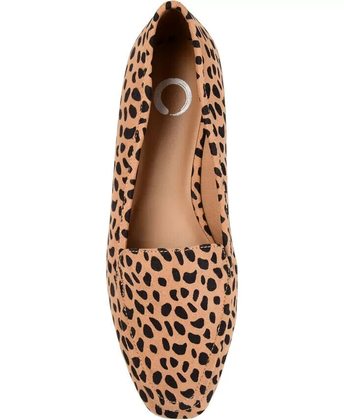 Journee Collection Women's Tullie Square Toe Loafers, Animal Print, 7.5 M