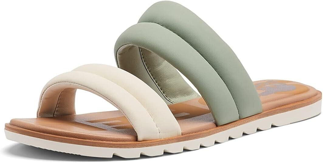 Sorel Women's Ella II Puff Strappy  Slide Sandals,  Safari Chalk , 11M